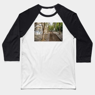 Stairs to Sacré-Cœur, Paris Baseball T-Shirt